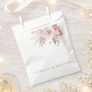 Bolsa De Papel Magnífico Boda floral rosa Rubor