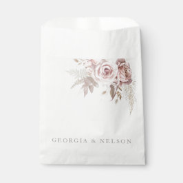 Bolsa De Papel Magnífico Boda floral rosa Rubor
