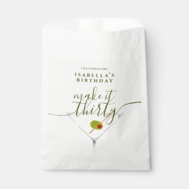 Bolsa De Papel Make It Thirty Martini White 30 Birthday Fiesta