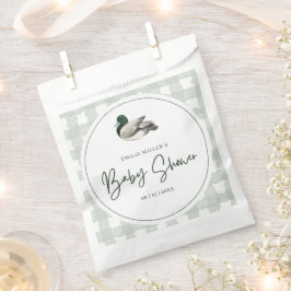 Bolsa De Papel Mallard Duck Baby Shower Gender Neutral Green