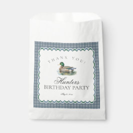 Bolsa De Papel Mallard Duck Hunting Gingham Birthday Dessert