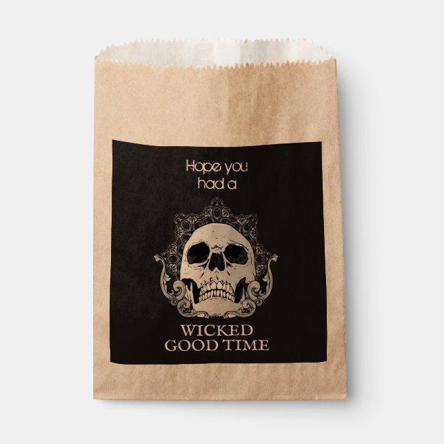 Bolsa De Papel Malvado Buen Tiempo Halloween Skull Treto (Anverso)