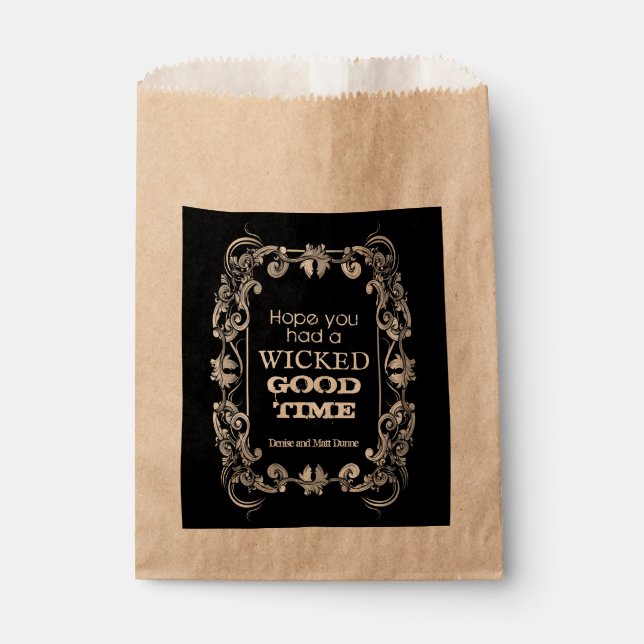 Bolsa De Papel Malvados tratamientos de Halloween (Anverso)