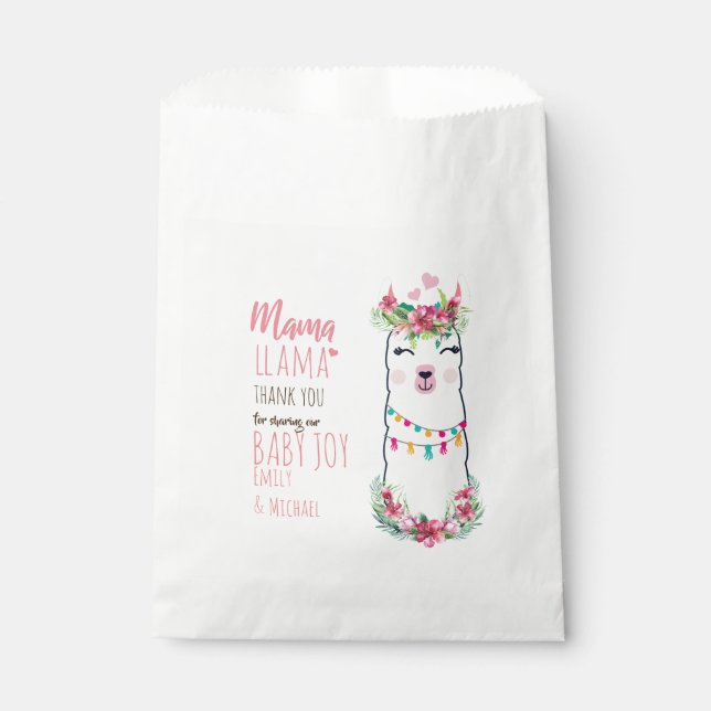 Bolsa De Papel Mama Llama Fiesta Beber Shower Partyware (Anverso)