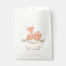 Bolsa De Papel Mamá y Baby Fox Baby Shower