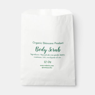 Bolsa De Papel manteca de exfoliante corporal verde orgánico añad