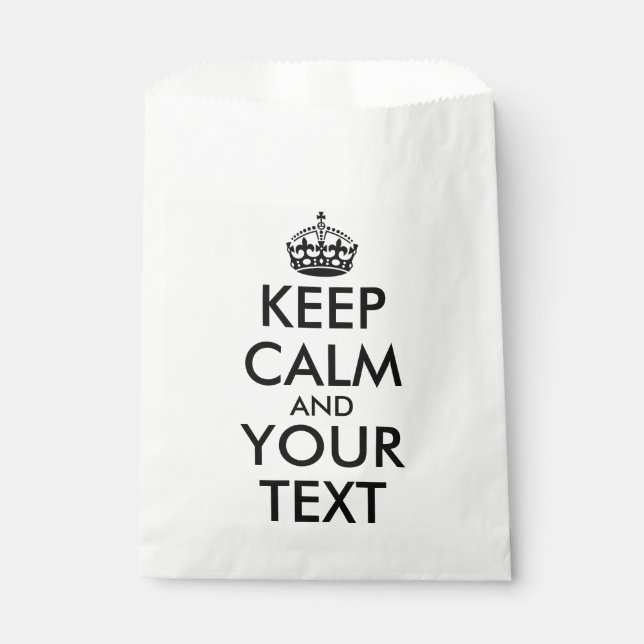Bolsa De Papel Mantener la calma y continuar - Crear el propio (Anverso)