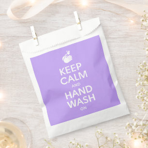 Bolsa De Papel Mantener La Calma Y El Lavado De Mano En - Coronav