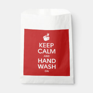 Bolsa De Papel Mantener La Calma Y El Lavado De Mano En La Gripe 