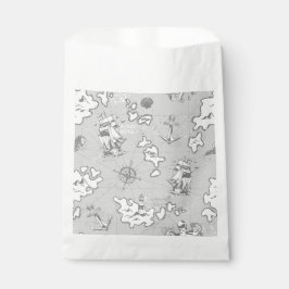 Bolsa De Papel mapa de piratas de monotona náutica