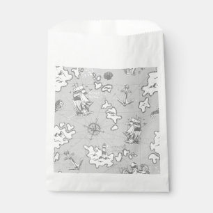 Bolsa De Papel mapa de piratas de monotona náutica