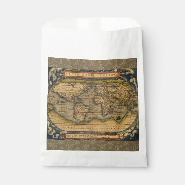 Bolsa De Papel Mapa Mundial Viaje Antiguo Ortelius Europa (Anverso)