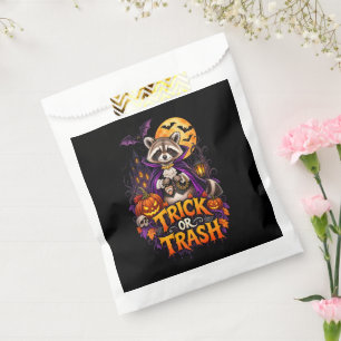 Bolsa De Papel Mapache de Halloween Truco o Basura Vampiro