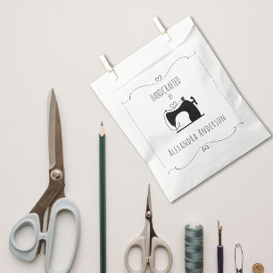Bolsa De Papel Máquina De Coser Vintage Femenina Artesanal Minima