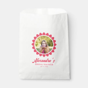Bolsa De Papel Marco de corazón circular con foto personalizada p
