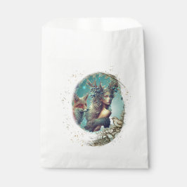 Bolsa De Papel Marco de foto de remolino de fantasía de aves y na
