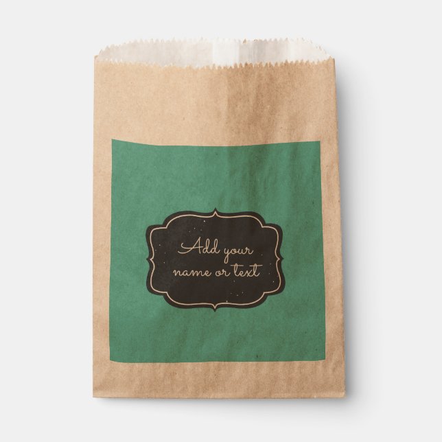 Bolsa De Papel Marco de Pizarra Moderna Personalizable Aqua (Anverso)