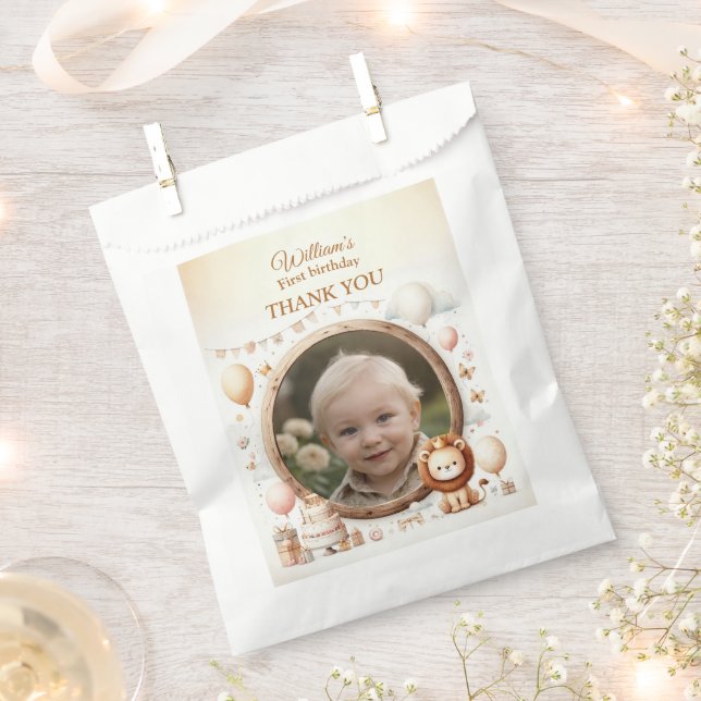 Bolsa De Papel Marco fotográfico de Cub de León para las fiestas  (Cortado)