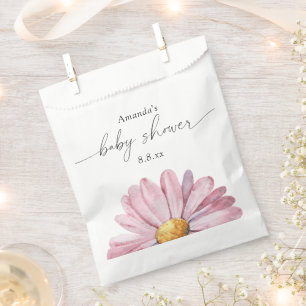 Bolsa De Papel Margarita rosa Flor silvestre - Baby shower