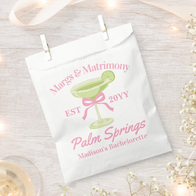 Bolsa De Papel Margaritas Bachelorette Party (Cortado)