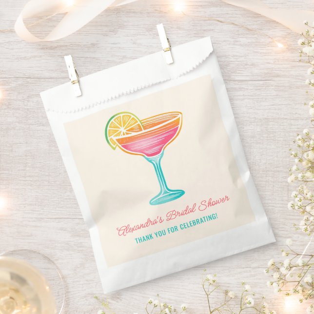 Bolsa De Papel Margs and Matrimony Retro Cocktail Bridal Shower (Cortado)