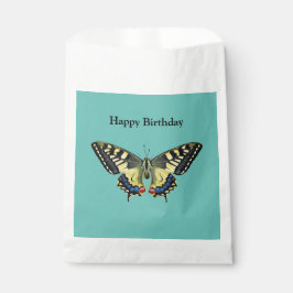 Bolsa De Papel Mariposa amarilla y negra