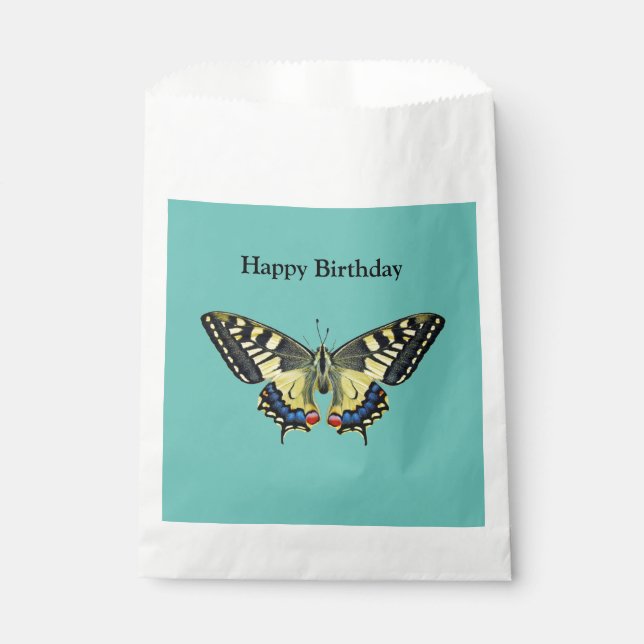 Bolsa De Papel Mariposa amarilla y negra (Anverso)