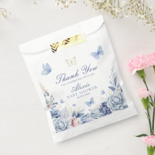 Bolsa De Papel Mariposa Azul Gracias Muchacho Baby Shower