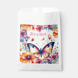 Bolsa De Papel Mariposa en Baby Shower Chica de Flores