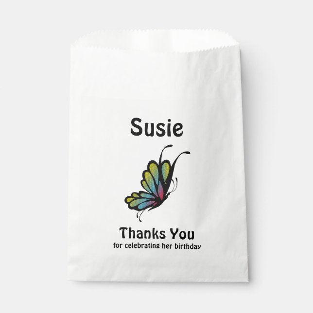 Bolsa De Papel Mariposa Gracias (Anverso)