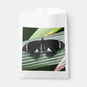 Bolsa De Papel Mariposa tropical negra y blanca