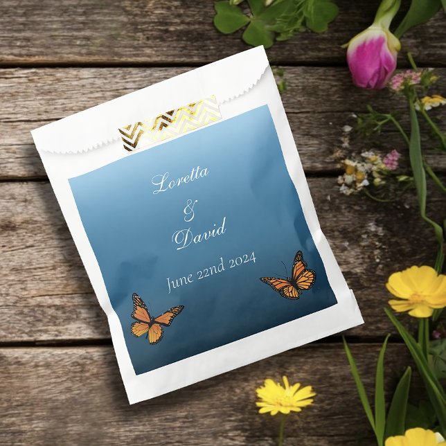 Bolsa De Papel Mariposas monarcas Azul Ombre (Subido por el creador)