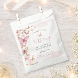 Bolsa De Papel Mariposas rosadas bonitos Dulce 16 Primer Segundo 