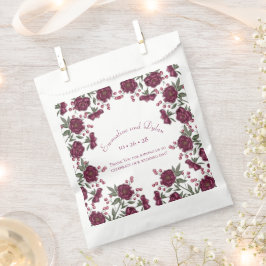 Bolsa De Papel Maroon Rose Wedding