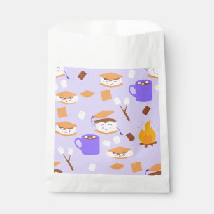 Bolsa De Papel marshmallow de hojalata de chocolate mores púrpura