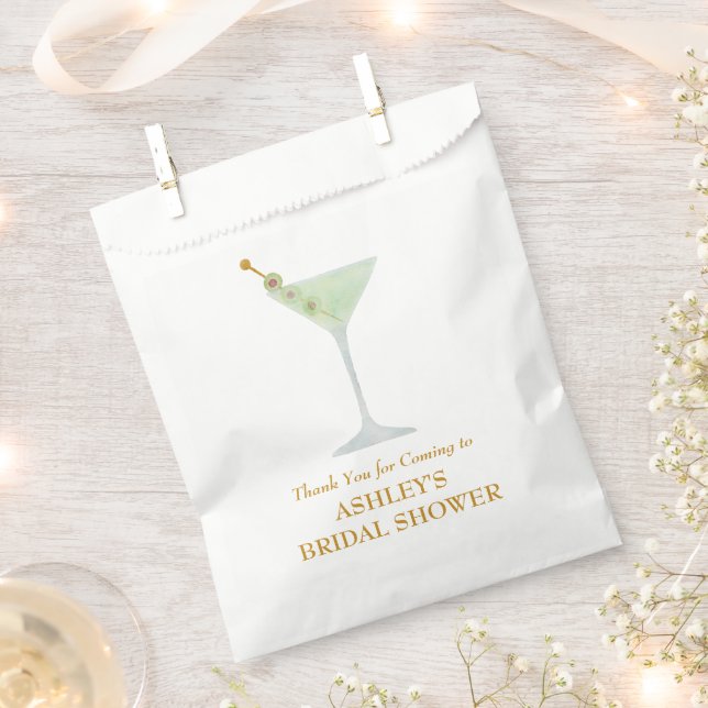 Bolsa De Papel Martini Cocktail Wedding Favor Bridal Shower (Cortado)