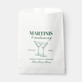 Bolsa De Papel Martinis y Matrimonia Bachelorette Weekend