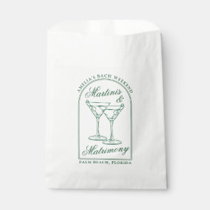 Bolsa De Papel Martinis y Matrimonia Bachelorette Weekend
