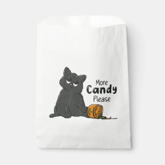 Bolsa De Papel Más dulces por favor Halloween gato negro