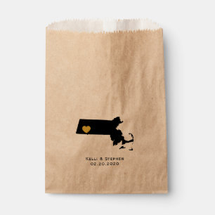 Bolsa De Papel Masachusetts Bodas Favor de Tratamiento Sacks, Bol