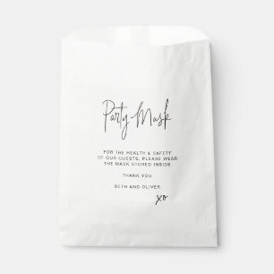 Bolsa De Papel Máscara de cara de invitado de fiesta