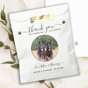 Bolsa De Papel Mascota Boda Personalizado Foto Perro Tratamiento