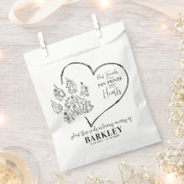 Bolsa De Papel Mascota Memorial Seed Packet Paw Print Wildflowers