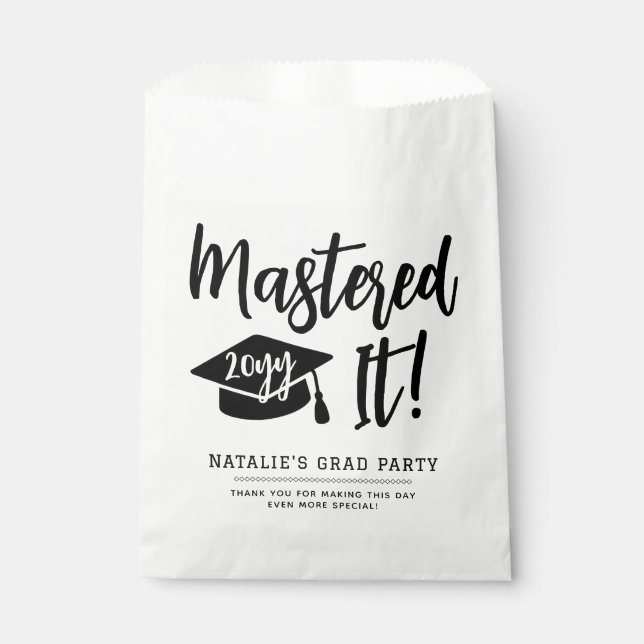 Bolsa De Papel Máster personalizado de graduación (Anverso)