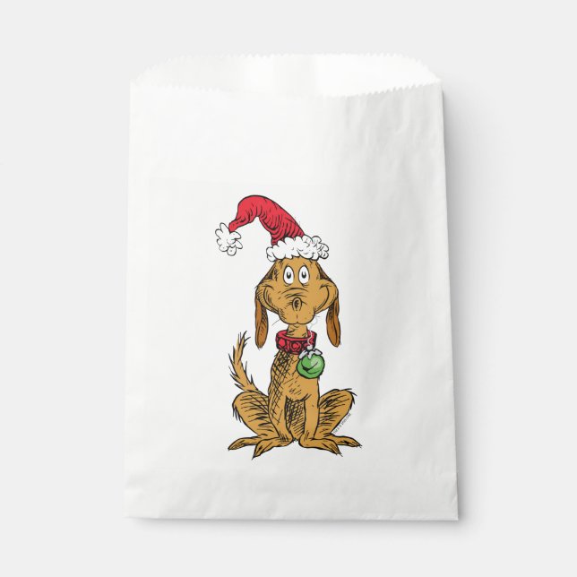 Bolsa De Papel Max the Dog in Santa Hat (Anverso)