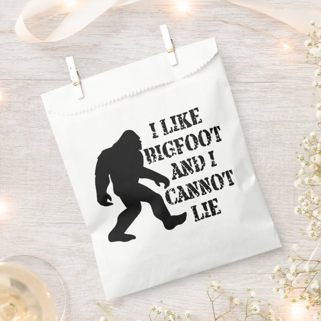 Bolsa De Papel Me gusta Bigfoot y no puedo mentir (Cortado)
