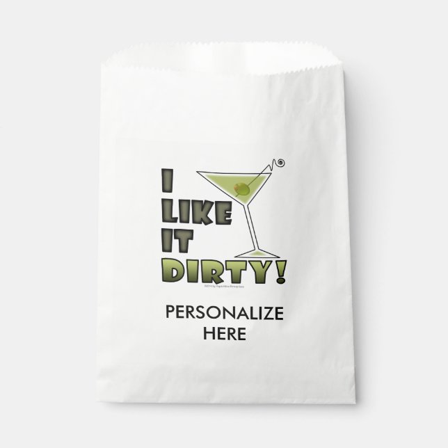Bolsa De Papel ¡ME GUSTA MORIR! Dirty Martini Cocktail Humor (Anverso)