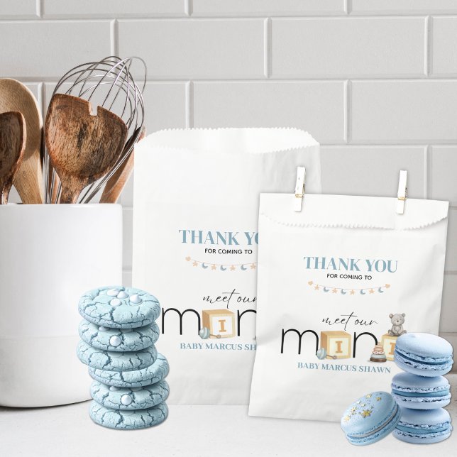 Bolsa De Papel Meet The Mini Blue Favour Bag (Subido por el creador)