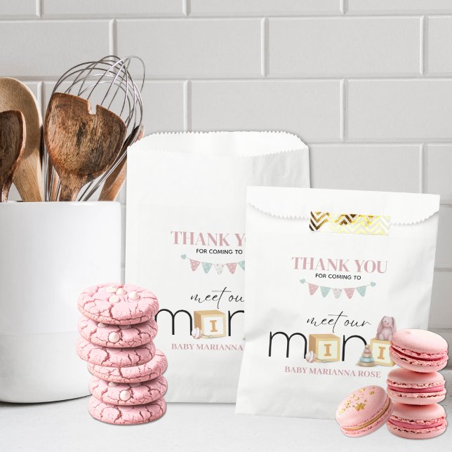 Bolsa De Papel Meet The Mini Pink Favour Bag (Subido por el creador)