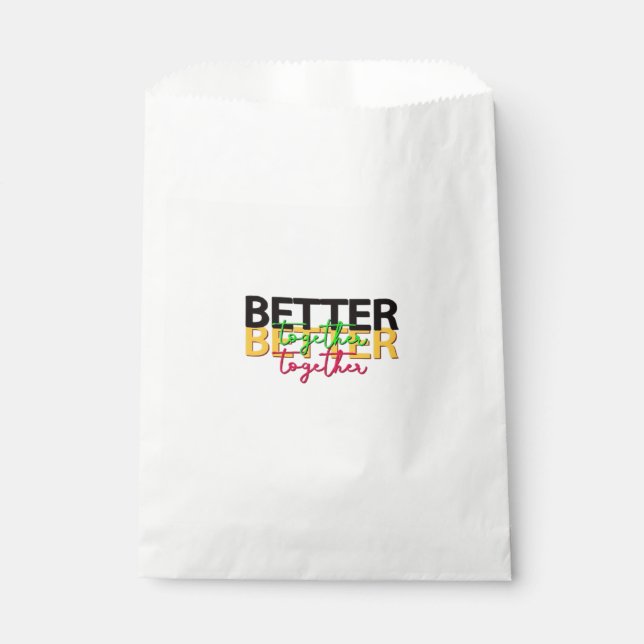 Bolsa De Papel Mejor Juntos como un Estilo Familiar Sentimental  (Anverso)